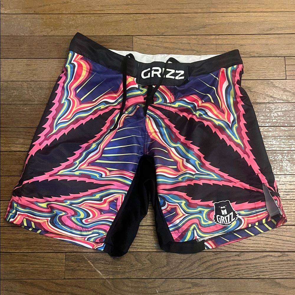 Grizz Custom Pot Leaf cannabis hemp MMA trunks